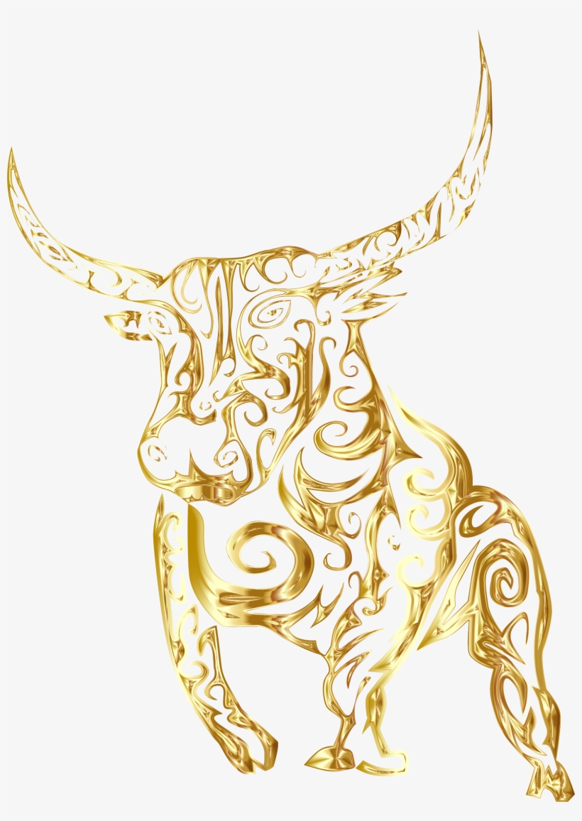 Bulls Clipart Tribal - Tribal Bull, transparent png