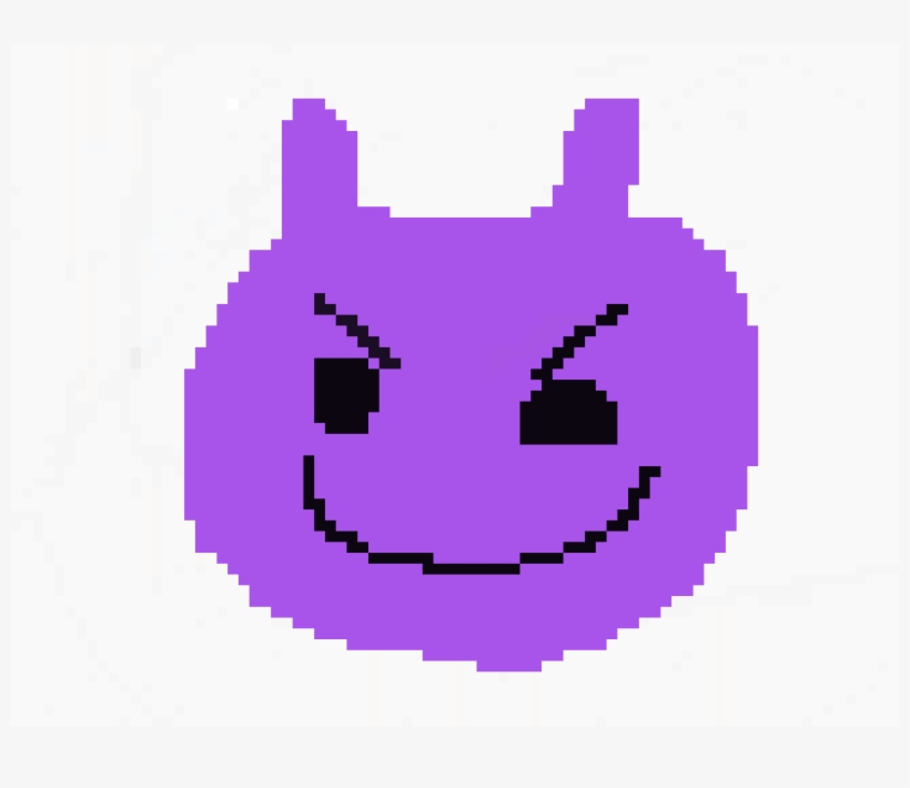 Evil Purple Emoji - Яблоко Пиксель Арт, transparent png
