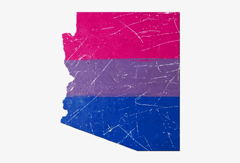 Arizona Silhouette Bisexual Pride Flag - Arizona Bisexual, transparent png