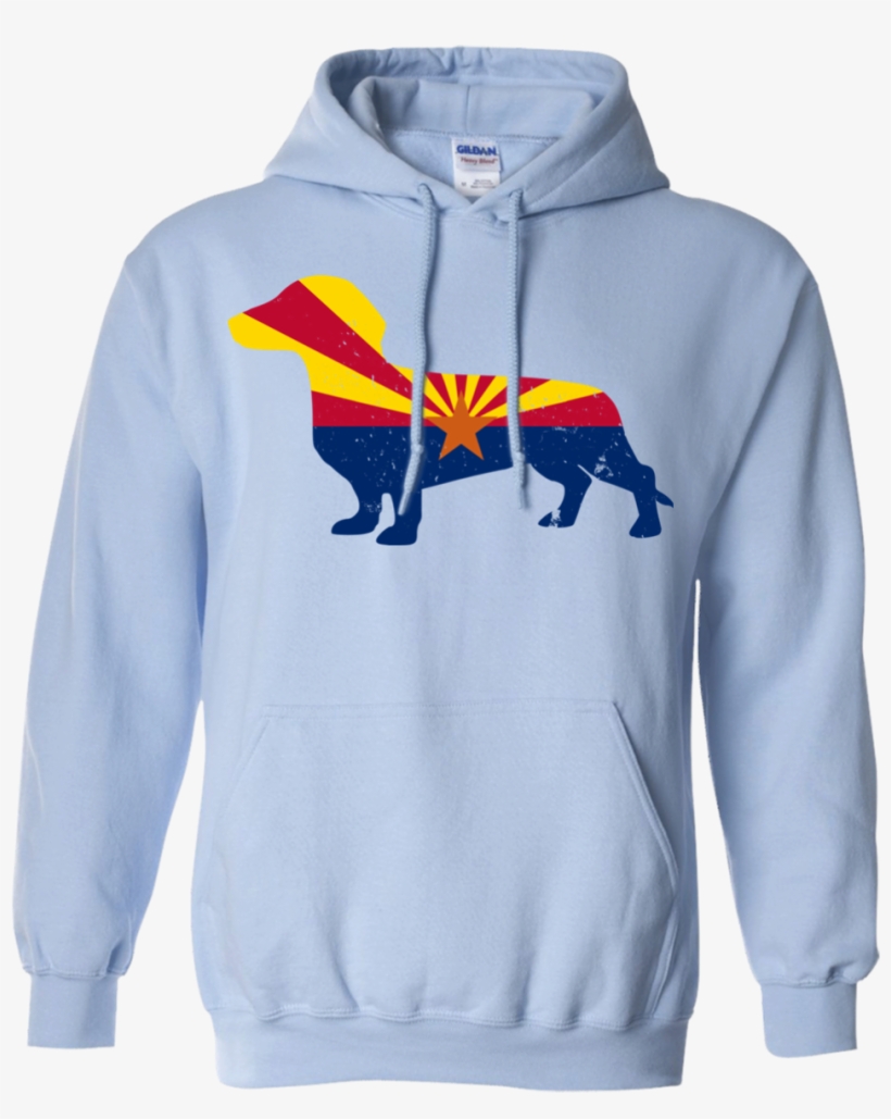 Dachshund Arizona Flag Pullover Hoodie 8 Oz - Guns Usa Flag Hoodie Xxxx-large Sand, transparent png