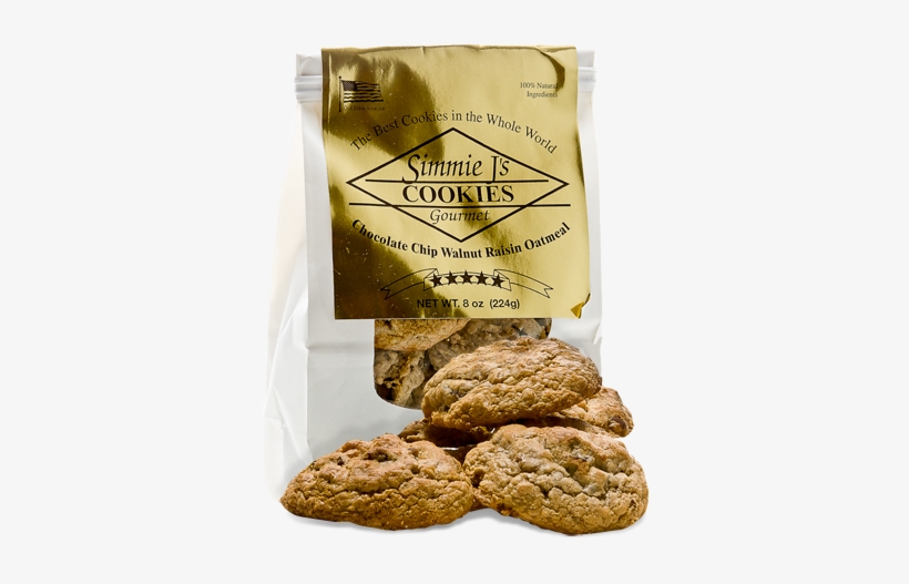 Simmie J's Gourmet Chocolate Chip Walnut Raisin Oatmeal - Peanut Butter Cookie, transparent png