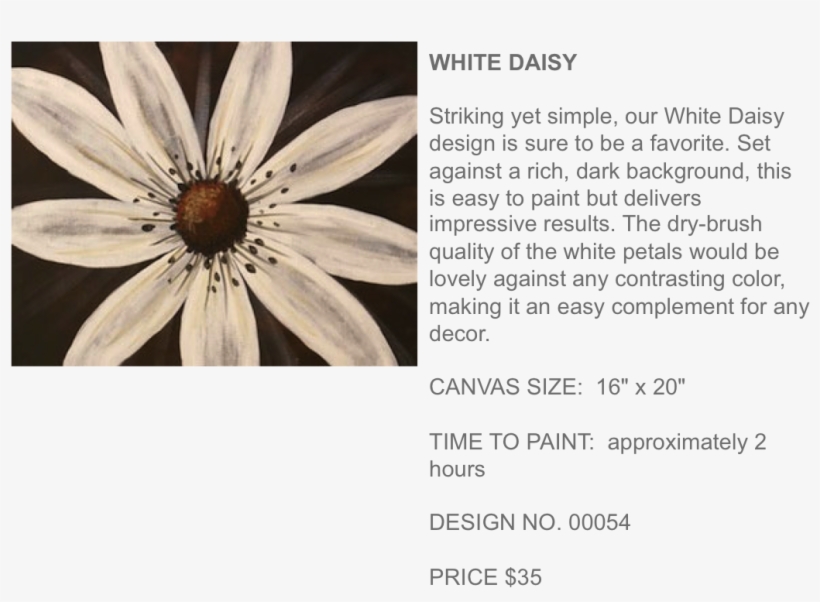 White Daisy Popup Paint Studio - Canvas, transparent png