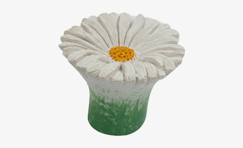 White Daisy Flower Shaped Cabinet Knob - Common Daisy, transparent png