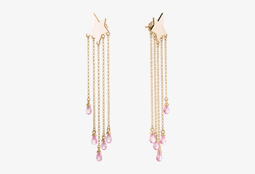 Falling Star Earrings - Silver, transparent png