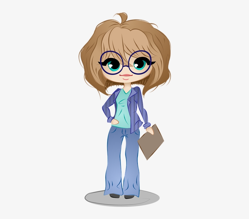 Also See Free Business Web Icons - Business Woman Glasses Cartoon Png, transparent png