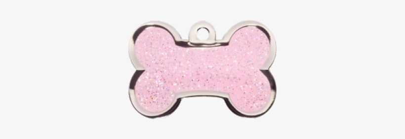 Light Pink Sparkle Bone Small - Pet Tag, transparent png