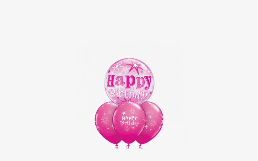 Pink Birthday Sparkle Layered Bubble - Bubble Balloon - Birthday Pink Starburst Sparkles 56, transparent png