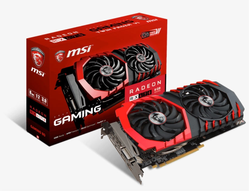 Radeon™ Rx 470 Gaming 8g - Msi Rx 470 Gaming X 4g Graphics Card - 4 Gb - Gddr5, transparent png