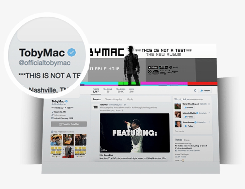 Not Every Artist Is Eligible For Verification - Forefront Tobymac - This Is Not A Test [cd] Usa Import, transparent png