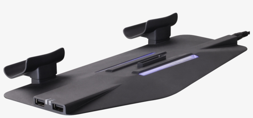 Multi-stand For Playstation 4 Slim/pro - Hama Ps4 Konsolställ Dual Charger And Usb Hub, transparent png