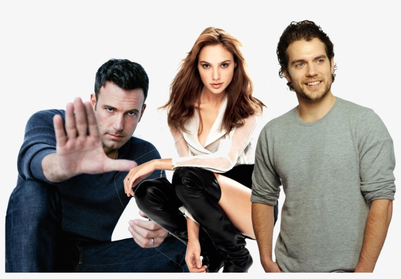 Batman Superman Wonderwoman Affleck Cavill Gadot Dc - Batman Vs Superman Dawn Of Justice Dc Trinity, transparent png