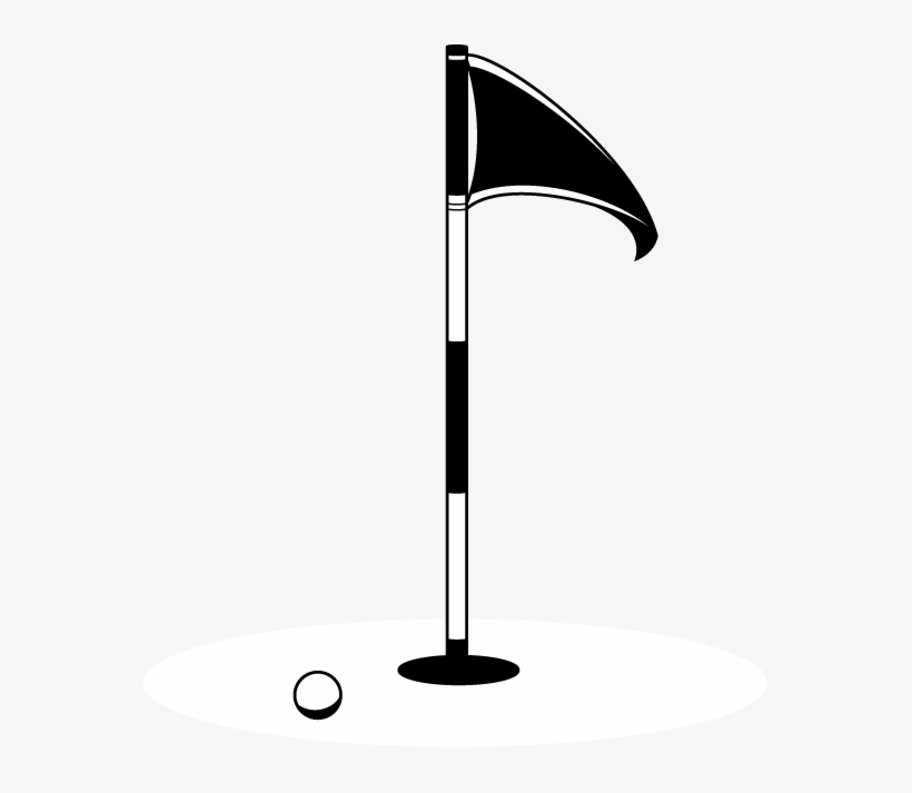 Golf Flag Png For Kids - Golf Clip Art Black And White, transparent png
