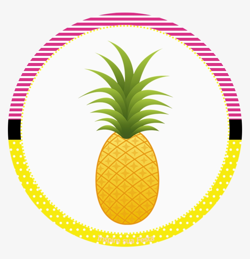 Clipart Summer Pineapple - Flamingo Rotulo Personalizados, transparent png