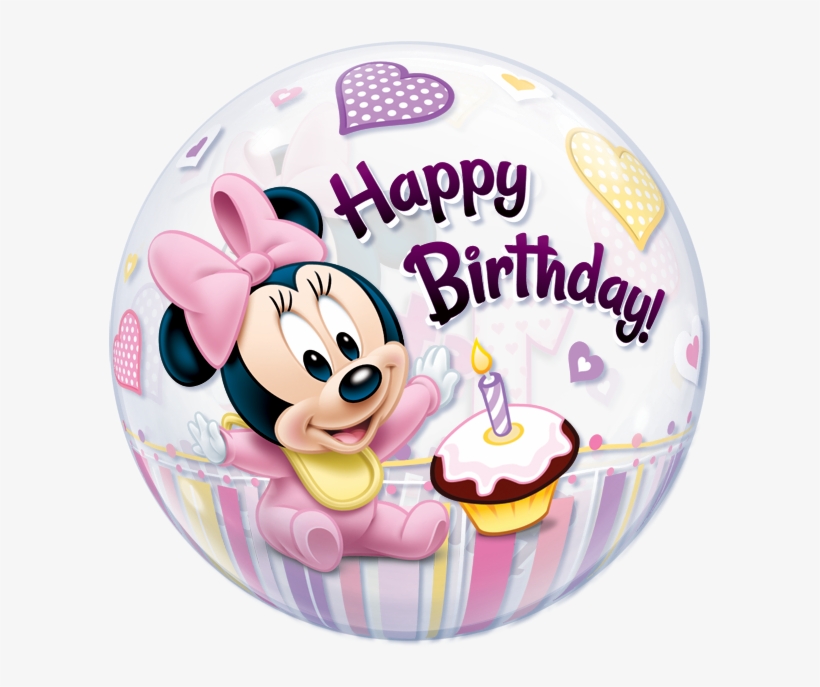 Minnie Mouse 1st Birthday - Minnie Mouse Happy Birthday Balloon, transparent png