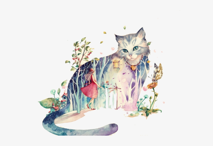 Clip Freeuse Download Cat Painting Transprent Png Free - Drawing, transparent png