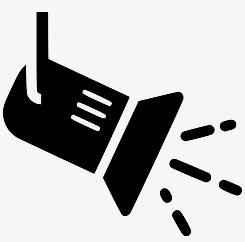Spotlight Show Light Lamp Lighting Studio Theatre Svg Icon Spot Light