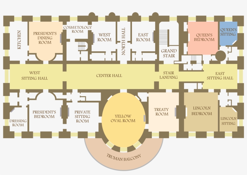 Open - White House Floor Plan, transparent png