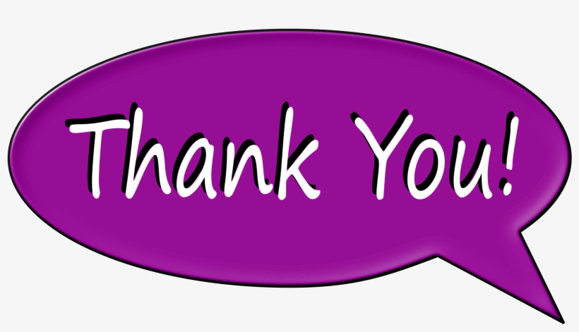 Pink Thank You Png Banner Royalty Free - Thank You Speech Bubble Png, transparent png