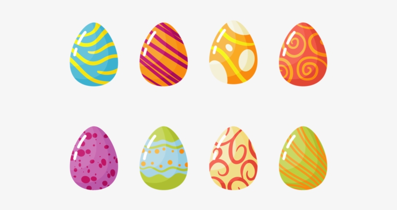 Easter Eggs Icons Vector - Oeufs De Paques Vector, transparent png