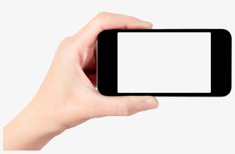Phone In Hand Png - Hand Holding Smartphone Png, transparent png