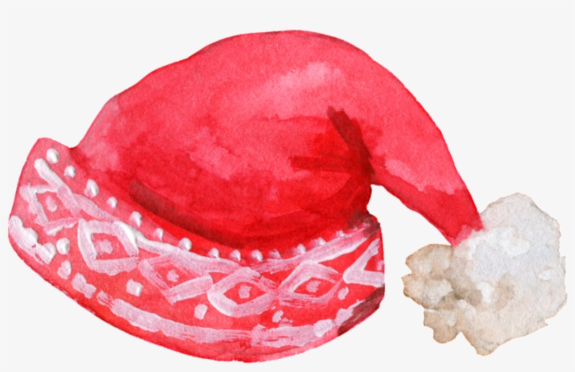 Hand Painted Cute Christmas Hat Png Transparent - Portable Network Graphics, transparent png