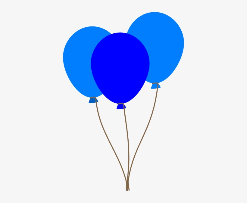 Blue Balloon Clipart - 3 Balloons Clipart, transparent png