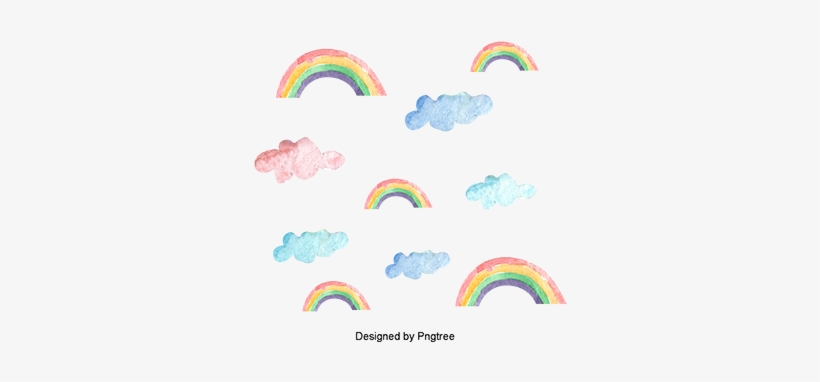 Rainbow Printing, Watercolor Rainbow Printing, Color - Rainbow, transparent png