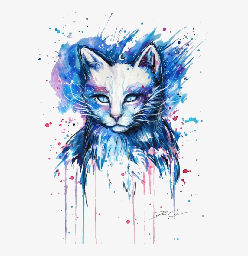 Report Abuse - Pinturas De Gatos En Acuarela, transparent png
