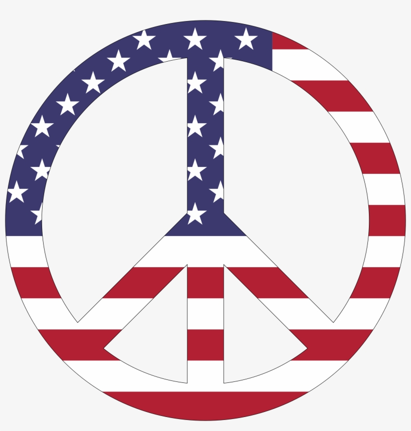 This Free Icons Png Design Of American Flag Peace Sign, transparent png