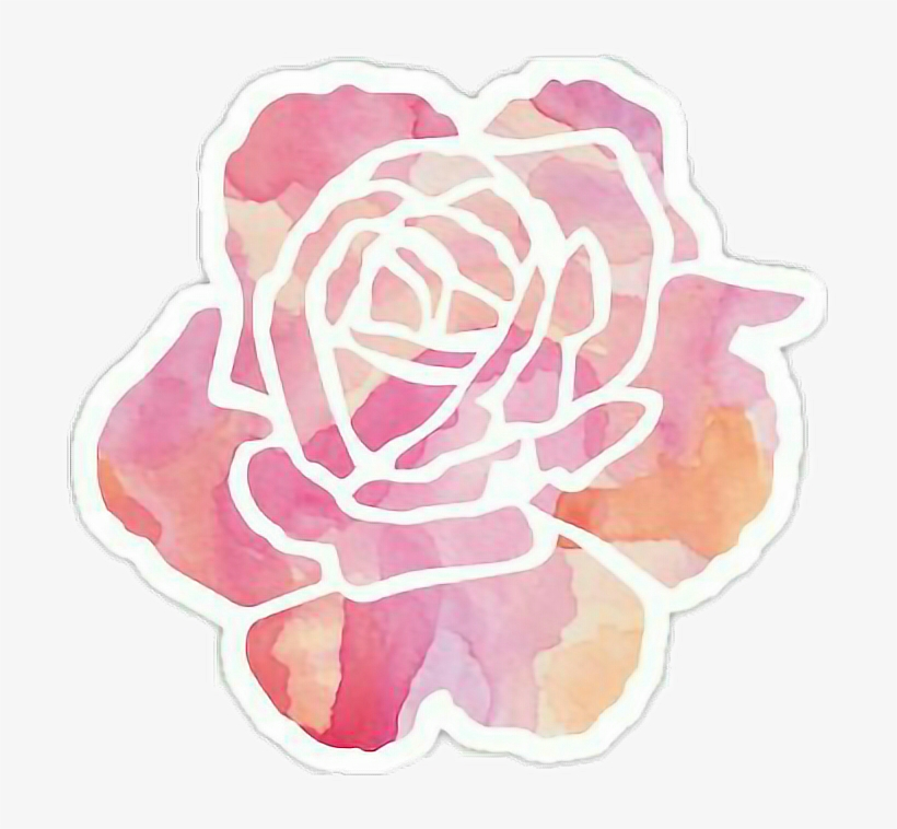 Watercolor Effect Watercolorstickers Watercolor Rose - Stencil Rose, transparent png