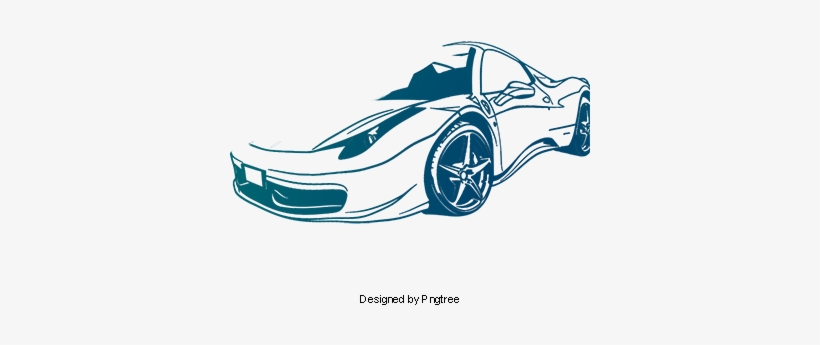 Blue Vector Car, Car Clipart, Sports Car, Cartoon Car - Sports Car, transparent png