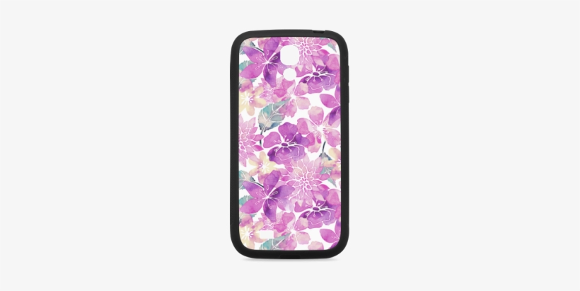 Watercolor Flower Pattern Rubber Case For Samsung Galaxy - Blue Green Watercolor Flower Pattern Beach Towel, transparent png