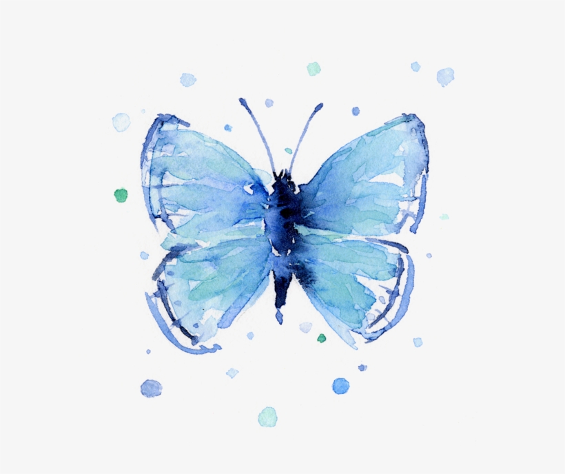 Click And Drag To Re-position The Image, If Desired - Free Butterfly Watercolour Painting, transparent png