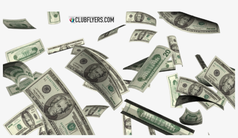 Money Rain Png Clip Black And White - Making It Rain Gif Transparent, transparent png