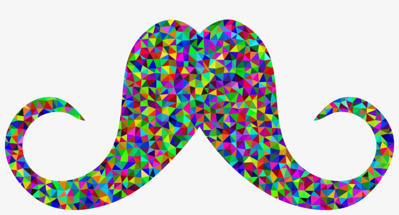This Free Icons Png Design Of Prismatic Low Poly Mustache, transparent png