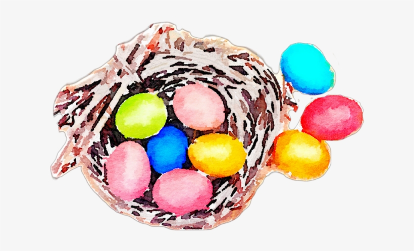 Easter Eggs In A Basket, Easter, Eggs, Hand Painted - Easter Egg, transparent png
