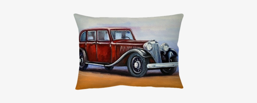 Car, Retro, Watercolor Background, Paintings Throw - Watercolor Painting, transparent png