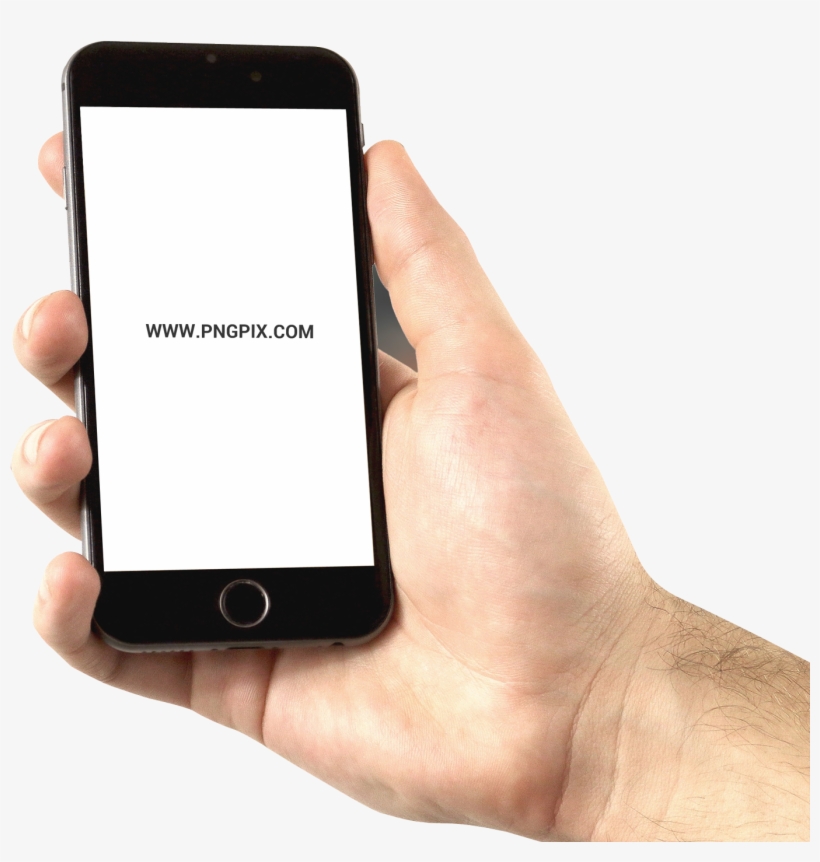 Free Png Iphone On Hand Png Images Transparent - Hands With Phone Png, transparent png