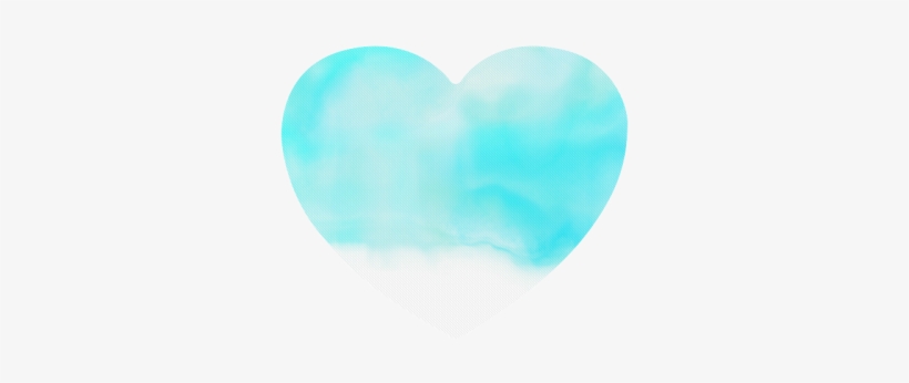Turquoise Bright Watercolor Abstract Heart-shaped Mousepad - Abstract Art, transparent png