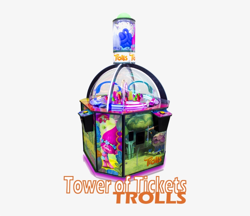 Bay Tek Trolls Tower Of Tickets - Trolls, transparent png