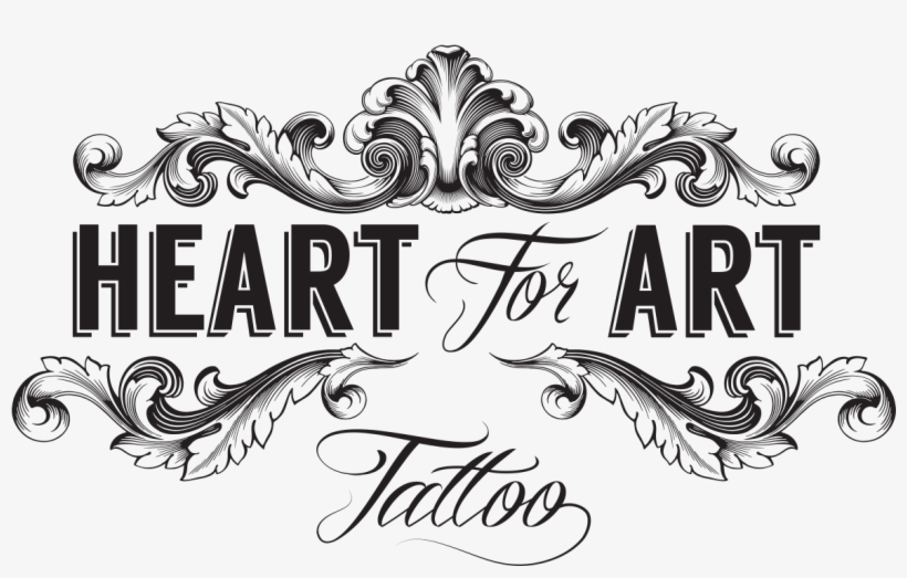 Heart For Art Tattoo Logo In Black - Heart For Art, transparent png