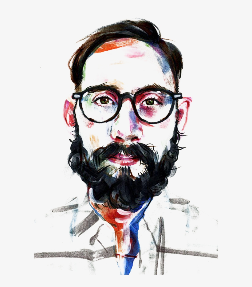 Tom Deslongchamp Beard Drawing Illustration - Homem Barbudo Desenho, transparent png
