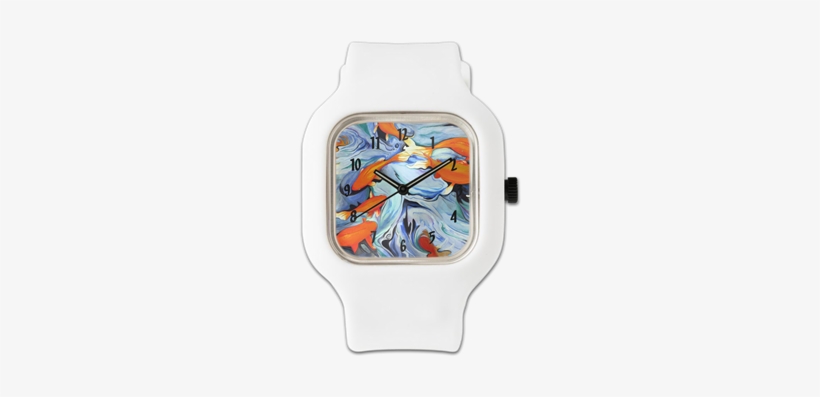 'fire Water' Abstract Watercolor Watch From Cafepress - Fire Water Wall Clock, transparent png