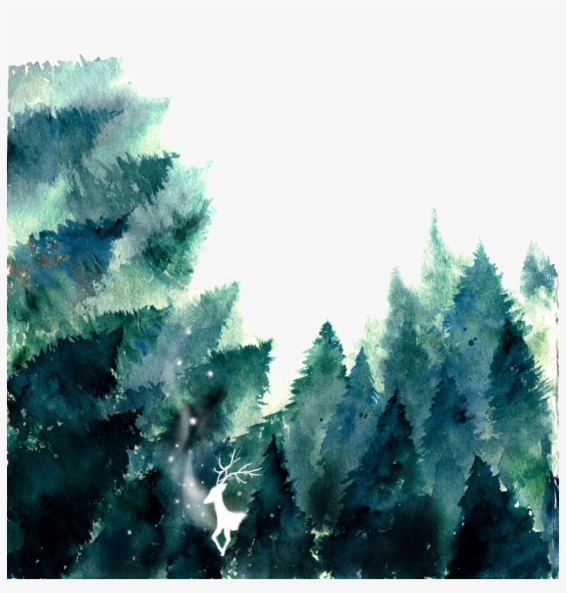 Download Amazing High-quality Latest Png Images Transparent - Watercolor Painting Forest Png, transparent png