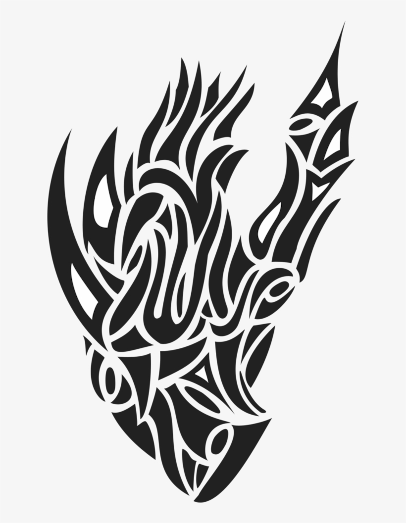 Tribal Heart Tattoo Png - Chest Tattoo Png, transparent png