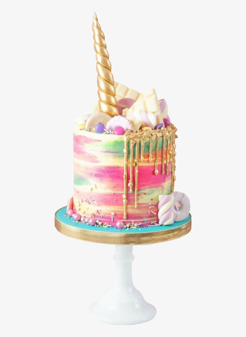 Clip Art Freeuse Stock Birthday Cake Unicorn Rainbow - Picsart Png Of Birthday Cake, transparent png