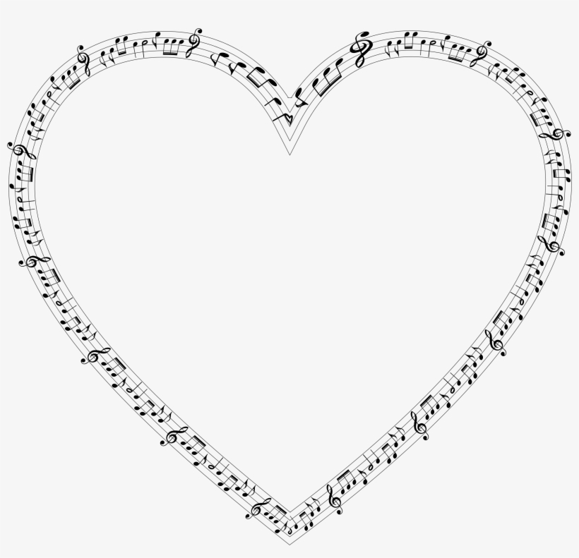 Clip Art Free Stock Music Heart Clipart - Music Notes Heart Png, transparent png