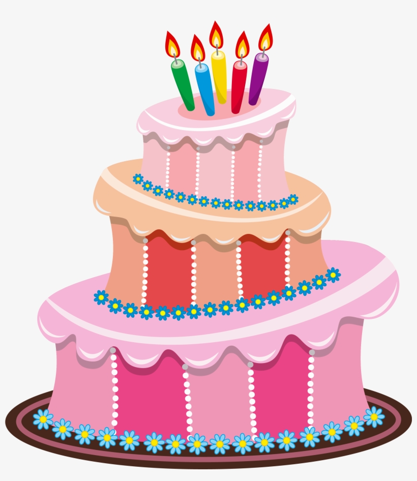 Pink Birthday Cake Png Clipart - Birthday Cake Clipart Png, transparent png