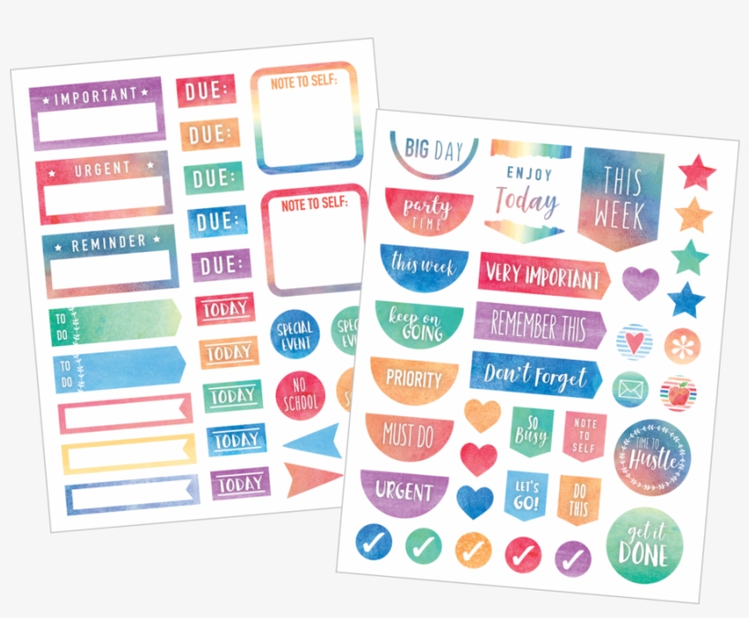 Tcr8975 Watercolor Planner Stickers Image - Priority Stickers Planner, transparent png