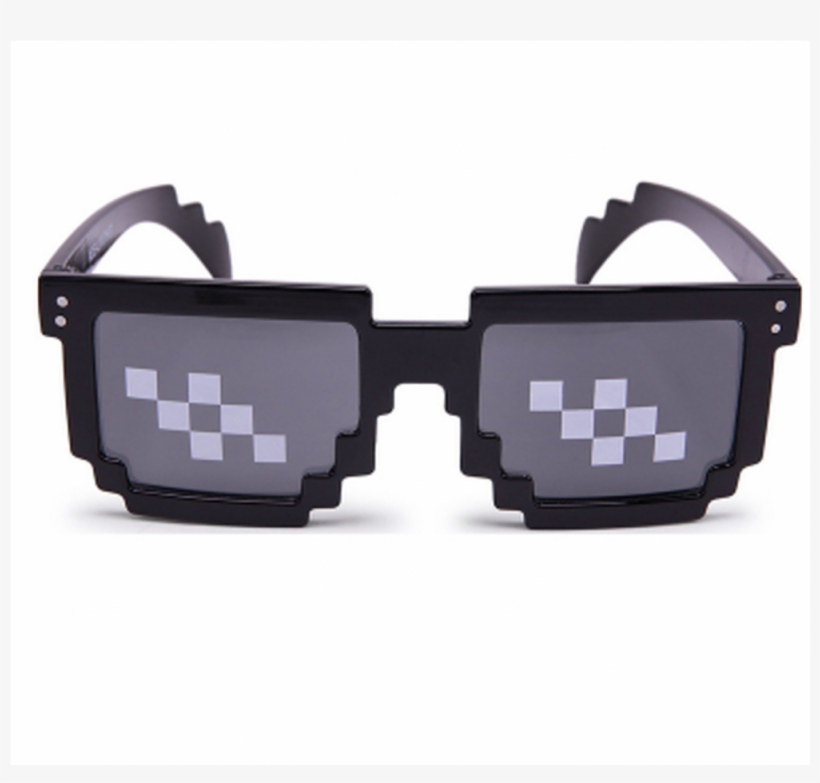 More Views - Deal With It 8 Bit Pixel Framed Glasses, transparent png